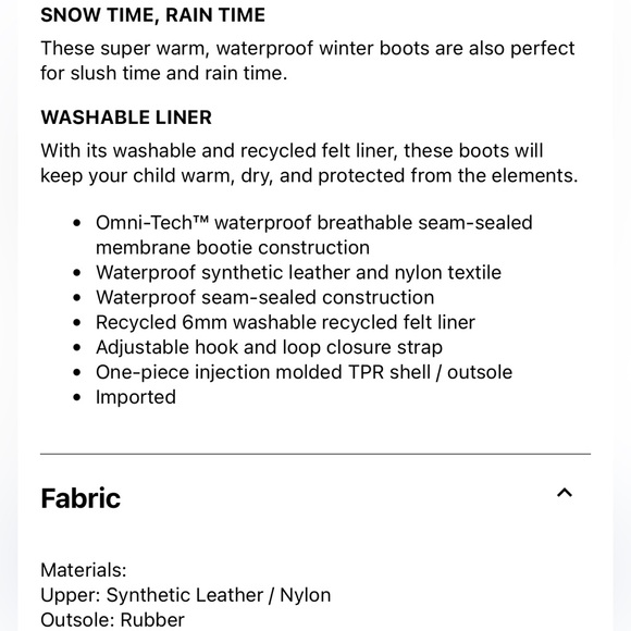 Columbia kids waterproof snow boots Size 5 - Picture 10 of 11